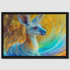 Surreal Kangaroo - Colorful Nature Canvas Print