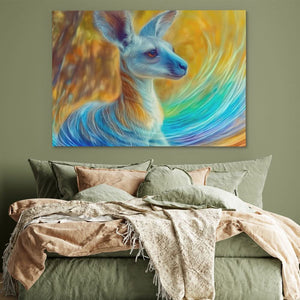 Surreal Kangaroo - Wall Art in Black Frame
