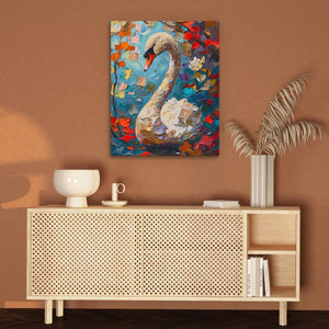 Swan in the Fall - Luxury Wall Art