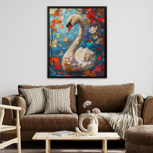 Swan in the Fall - Luxury Wall Art