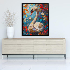 Swan in the Fall - Luxury Wall Art