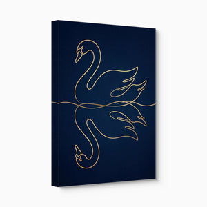 Swan Still Water — swan still water angled flush print