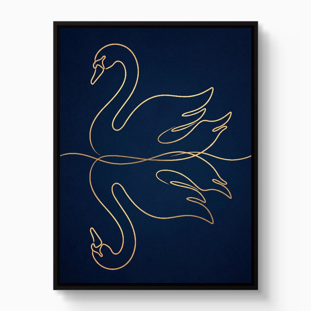 Swan Still Water — swan still water white studio framed black