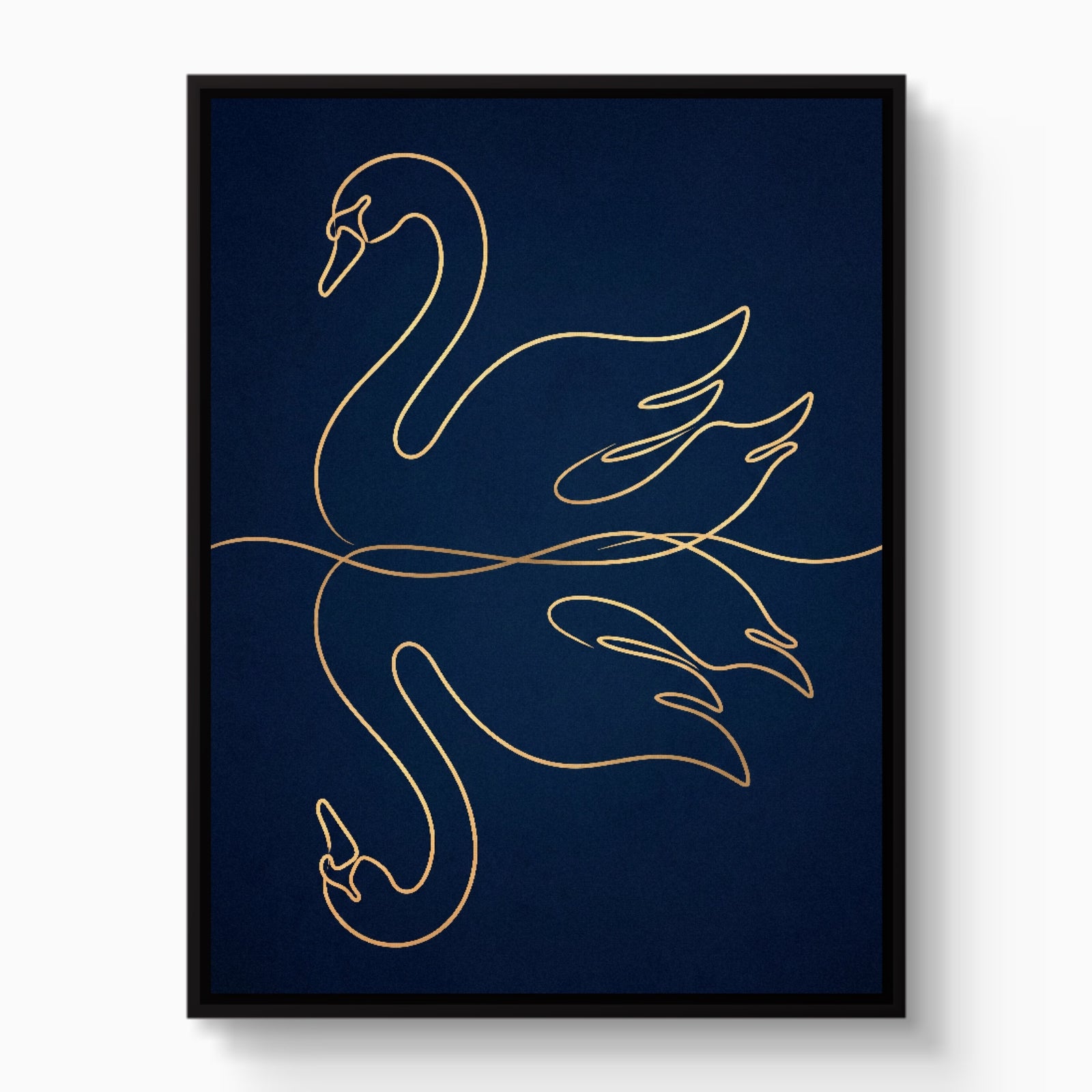 Swan Still Water — swan still water white studio framed black