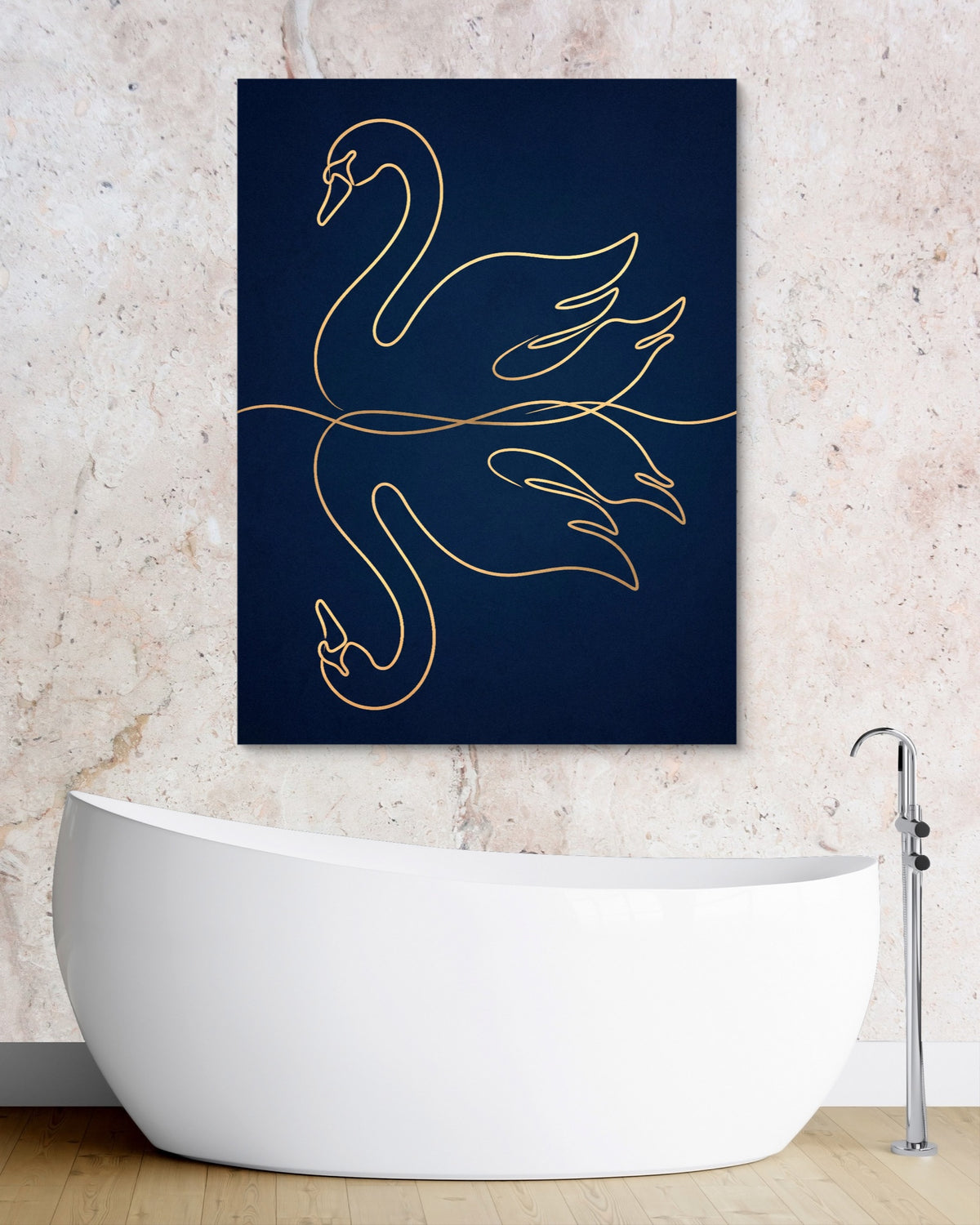 Swan Still Water — swan still water psd granite bathroom 1port flush print