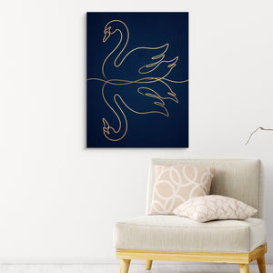 Swan Still Water — swan still water sq pink chair wall 1port flush print