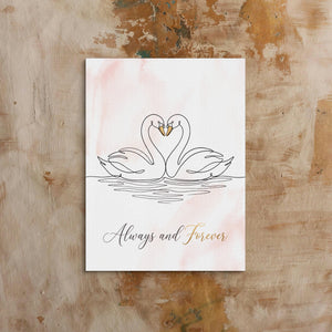 Swans Pink Heart — swans pink heart sq bed 1 clay beige 1port flush print