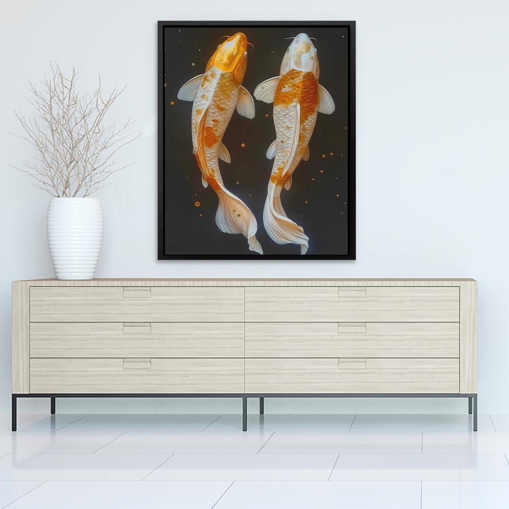 Swimming Koi Fish - Luxury Wall Art