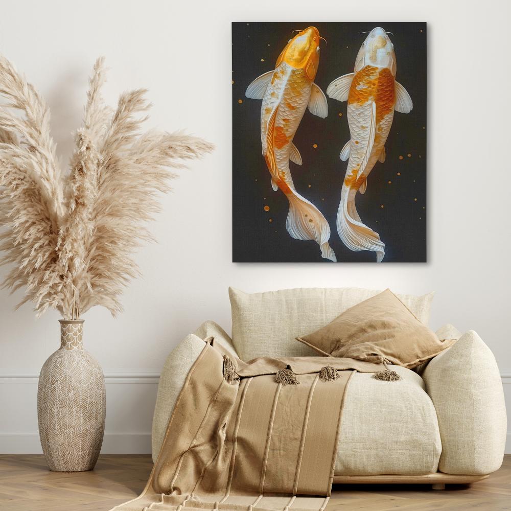 Swimming Koi Fish - Luxury Wall Art