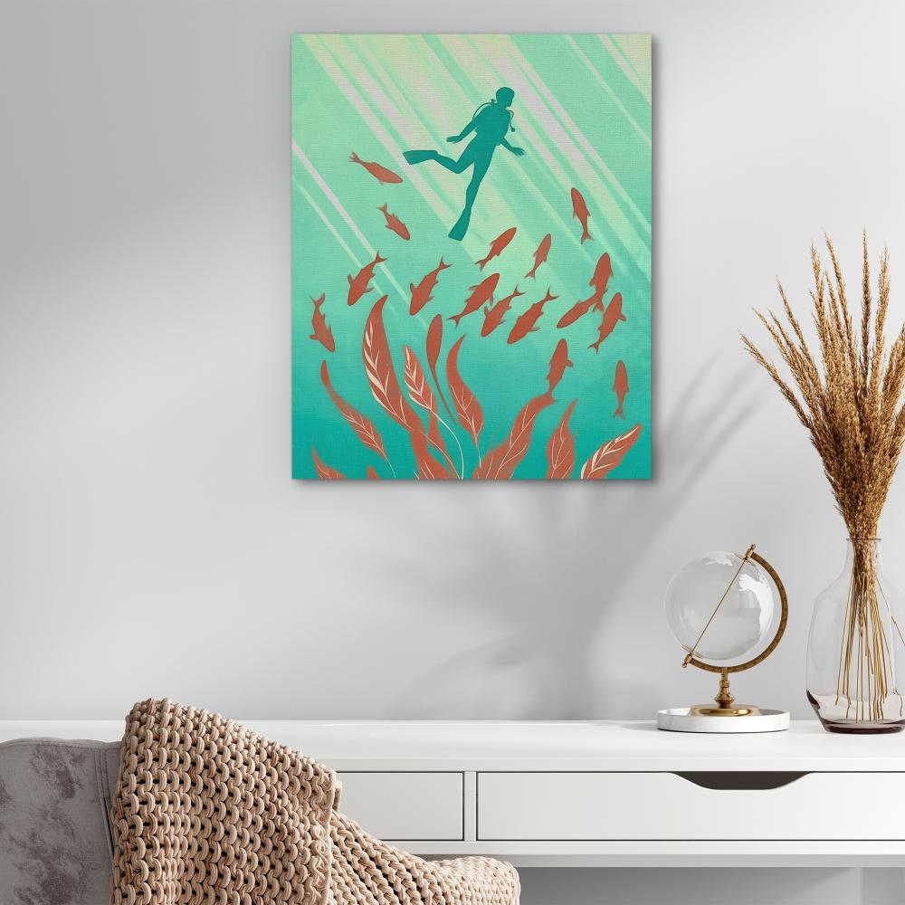 Swimming with the Fishes - Luxury Wall Art