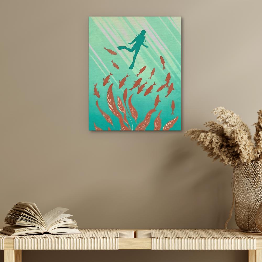 Swimming with the Fishes - Luxury Wall Art