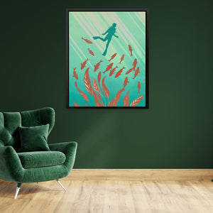 Swimming with the Fishes - Luxury Wall Art