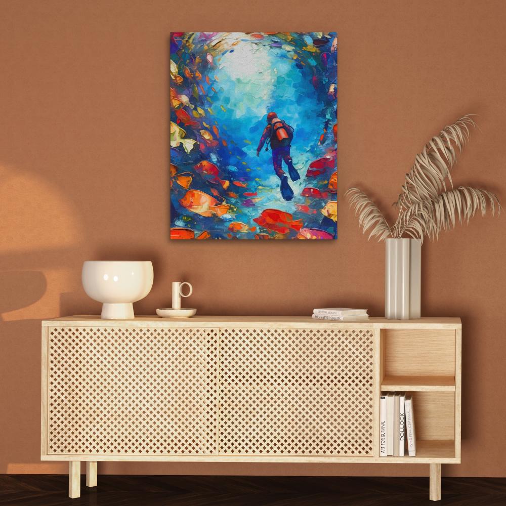Swirling School of Fish - Luxury Wall Art