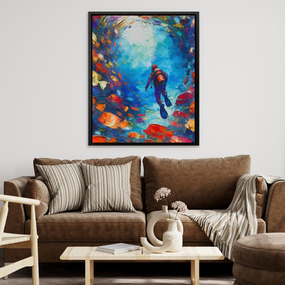 Swirling School of Fish - Luxury Wall Art