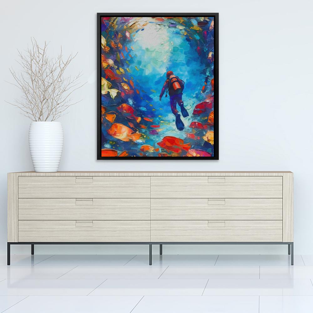 Swirling School of Fish - Luxury Wall Art