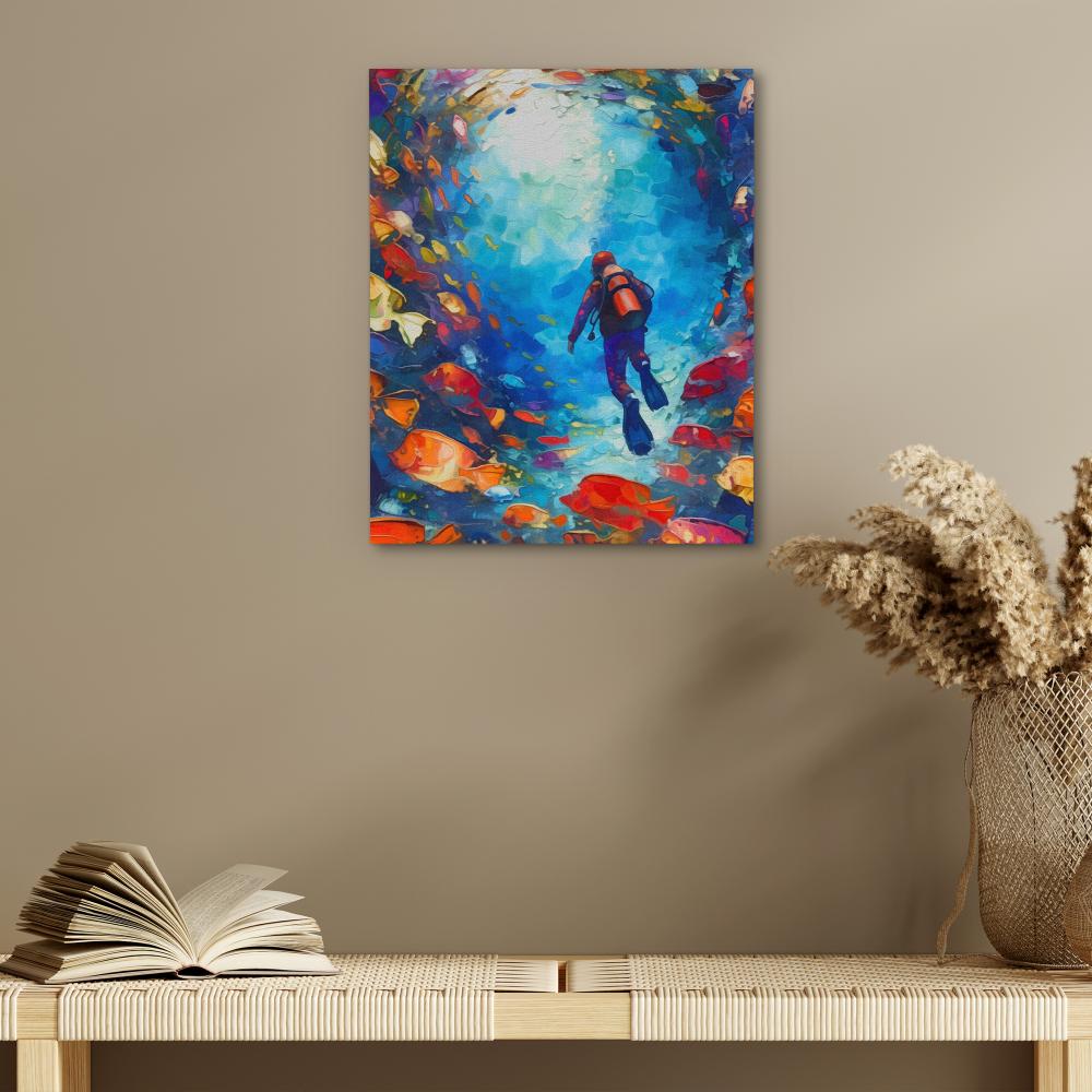 Swirling School of Fish - Luxury Wall Art