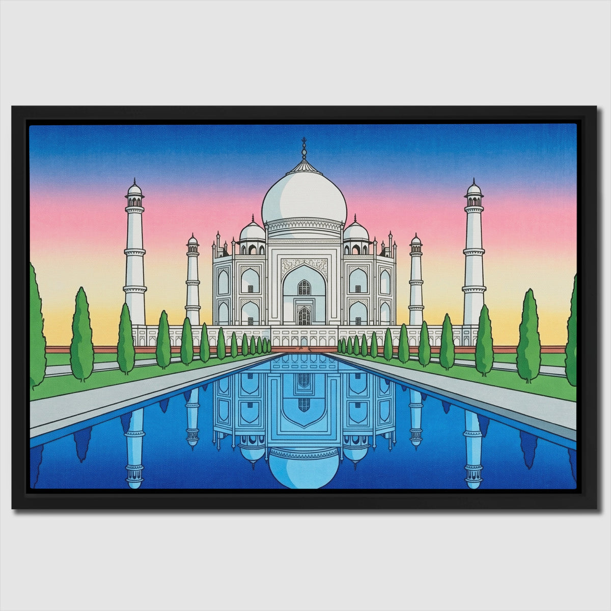 Taj Mahal Sunset Mirror — Taj Mahal Sunset Mirror Close Up Landscape 83