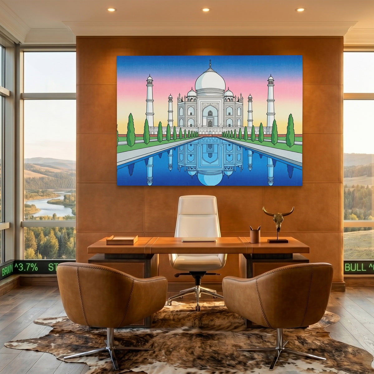 Taj Mahal Sunset Mirror — Taj Mahal Sunset Mirror Bullish Ranch Land 62