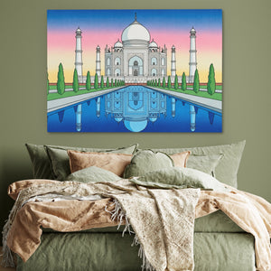 Taj Mahal Sunset Mirror — Taj Mahal Sunset Mirror Green Bedroom 167