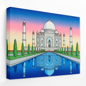 Taj Mahal Sunset Mirror — Taj Mahal Sunset Mirror Landscape   Side View   Mirror Wrap 209