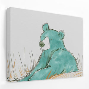 Teal Bear - Luxury Wall Art