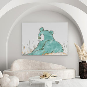 Teal Bear - Luxury Wall Art