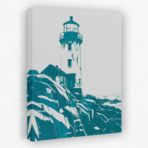 Teal Lighthouse - Luxury Wall Art