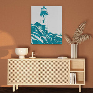 Teal Lighthouse - Luxury Wall Art