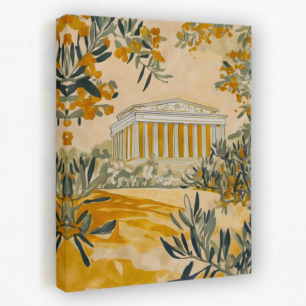 Temple Among the Olives - Luxury Wall Art