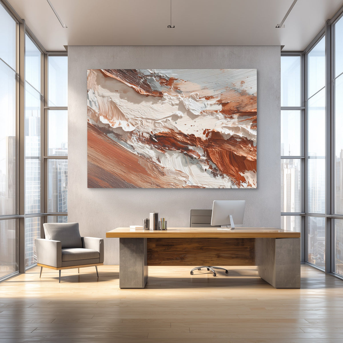 Terracotta Turbulence - Luxury Wall Art
