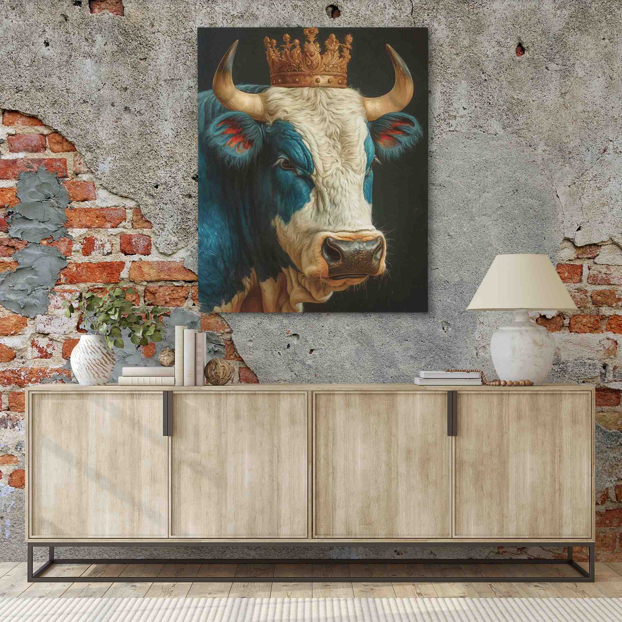 The Cow King - Luxury Wall Art