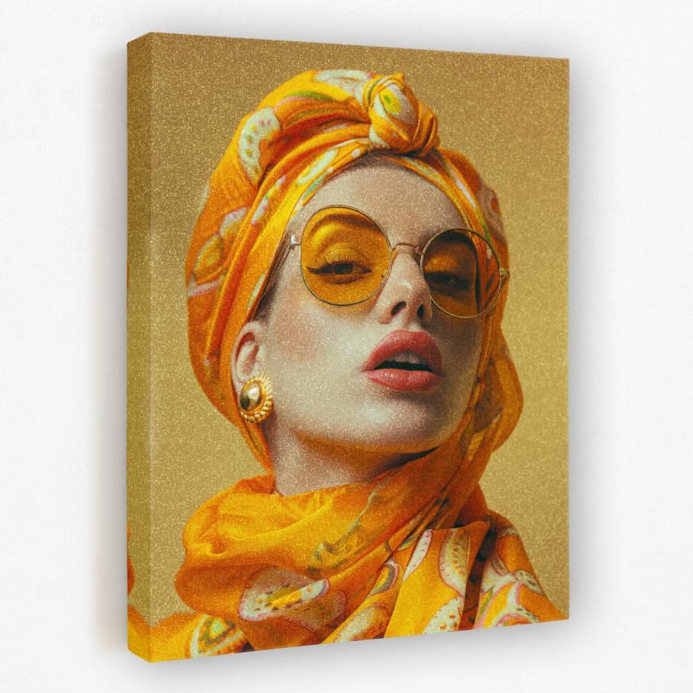 The Girl in Yellow - Feminine Canvas Wall Art