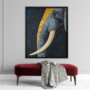 The Vanguard - Abstract Black and Gold Canvas Wall Art