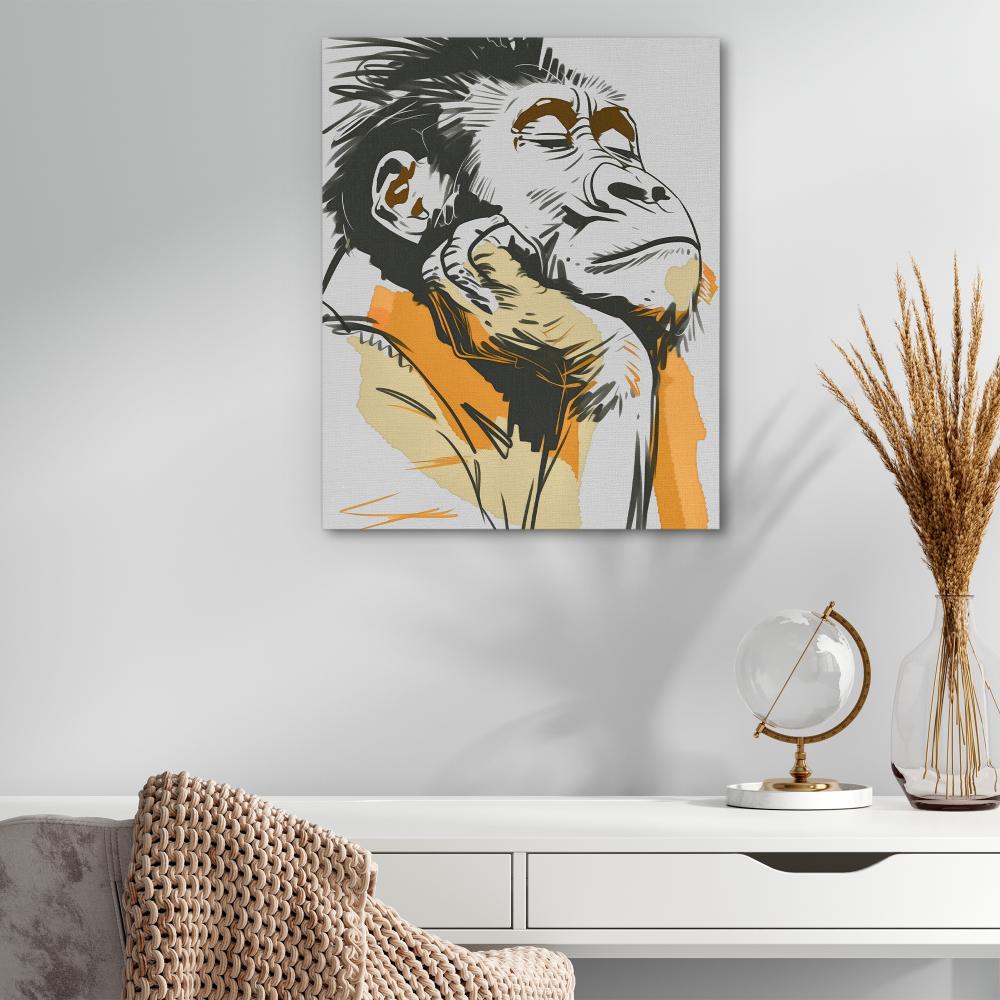 Thoughtful Primate - Luxury Wall Art