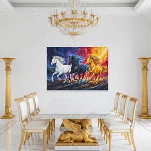 Three Horses Aflame — Three Horses Aflame Roman White Room Land 231