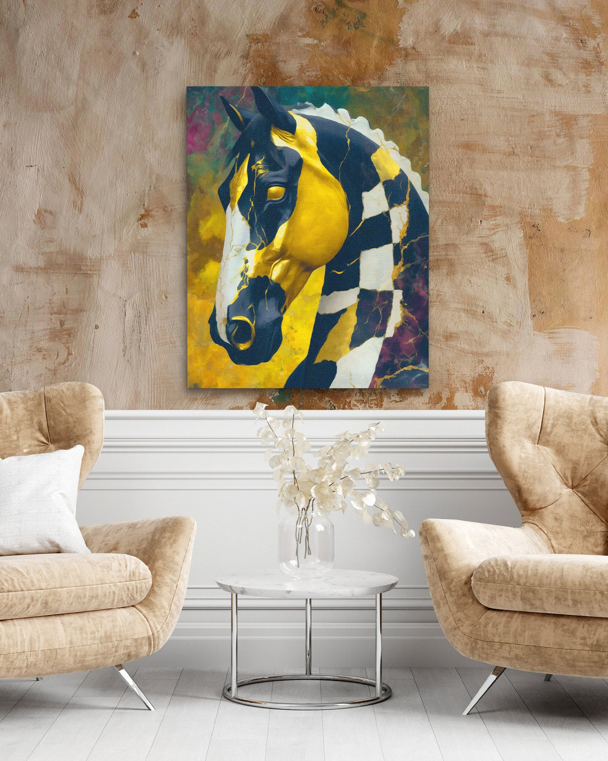 Thunder Stallion Portrait - Luxury Wall Art