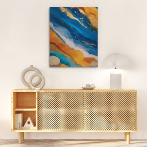 Tidal Gold Currents - Luxury Wall Art