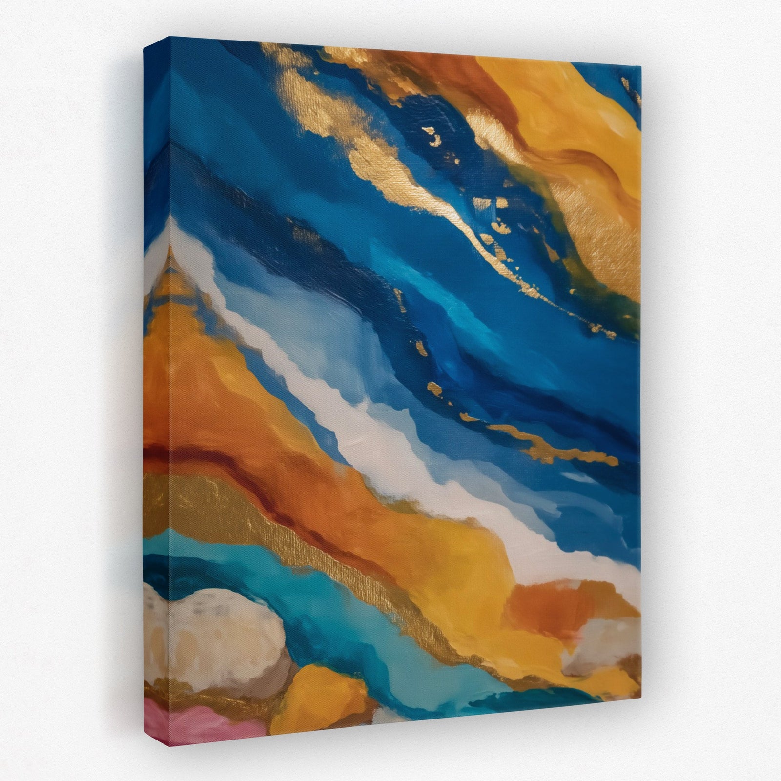 Tidal Gold Currents - Luxury Wall Art