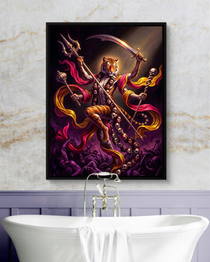 Tiger Deity Conquers - Luxury Wall Art