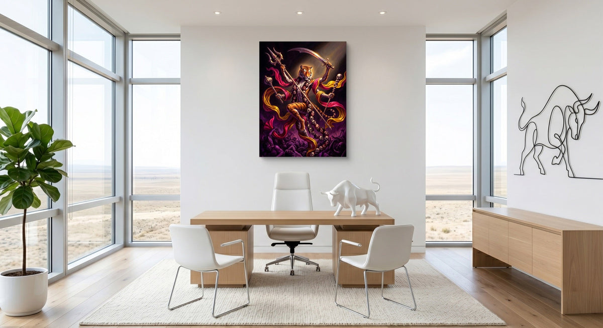 Tiger Deity Conquers - Luxury Wall Art