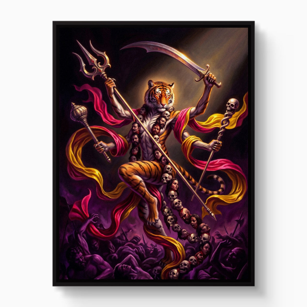 Tiger Deity Conquers - Luxury Wall Art