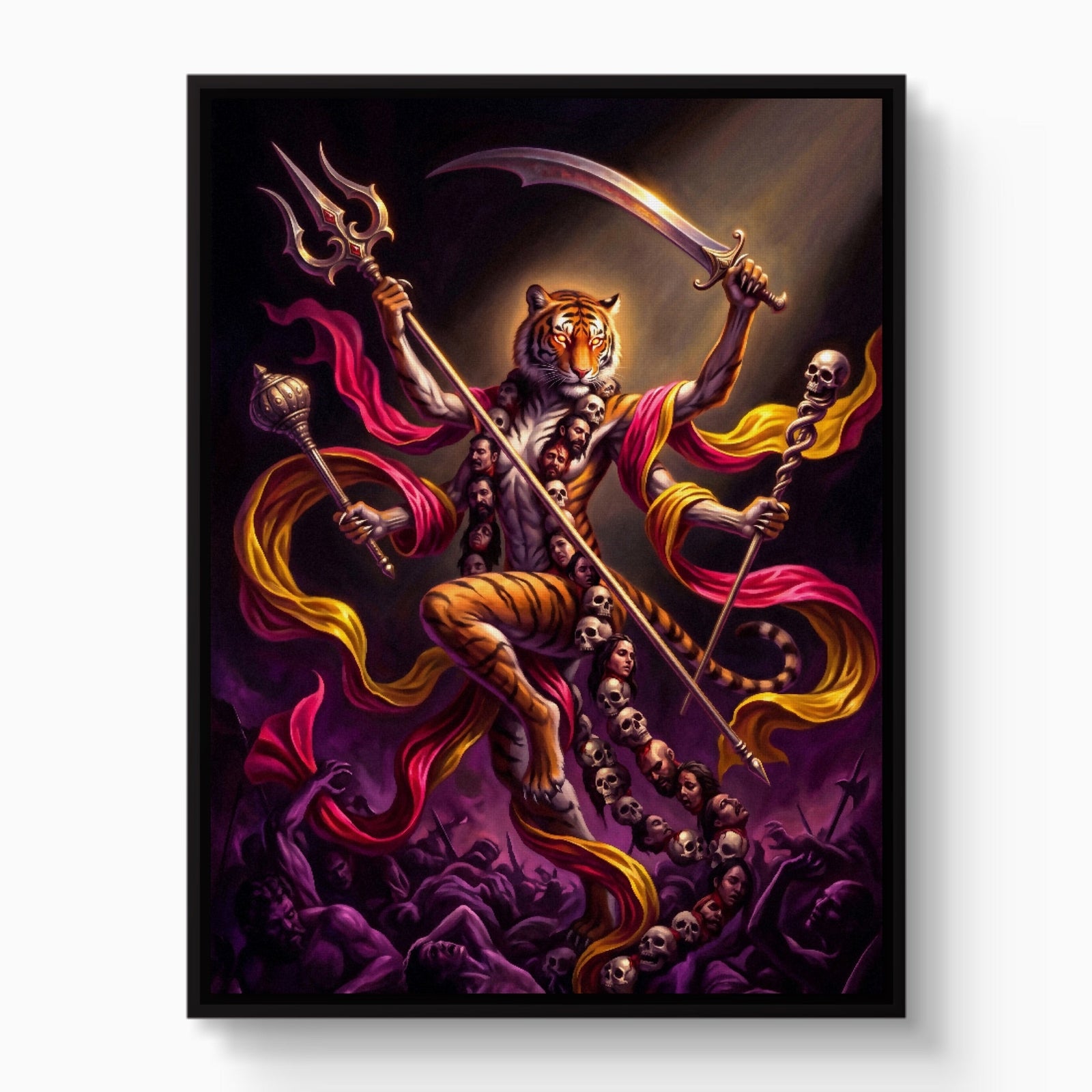 Tiger Deity Conquers - Luxury Wall Art