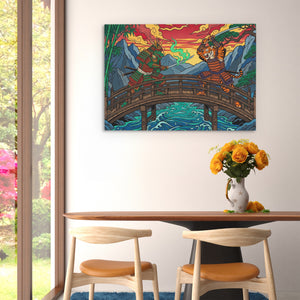 Tiger Dragon Bridge — Tiger Dragon Bridge Floral Dining Room   Landscape 104