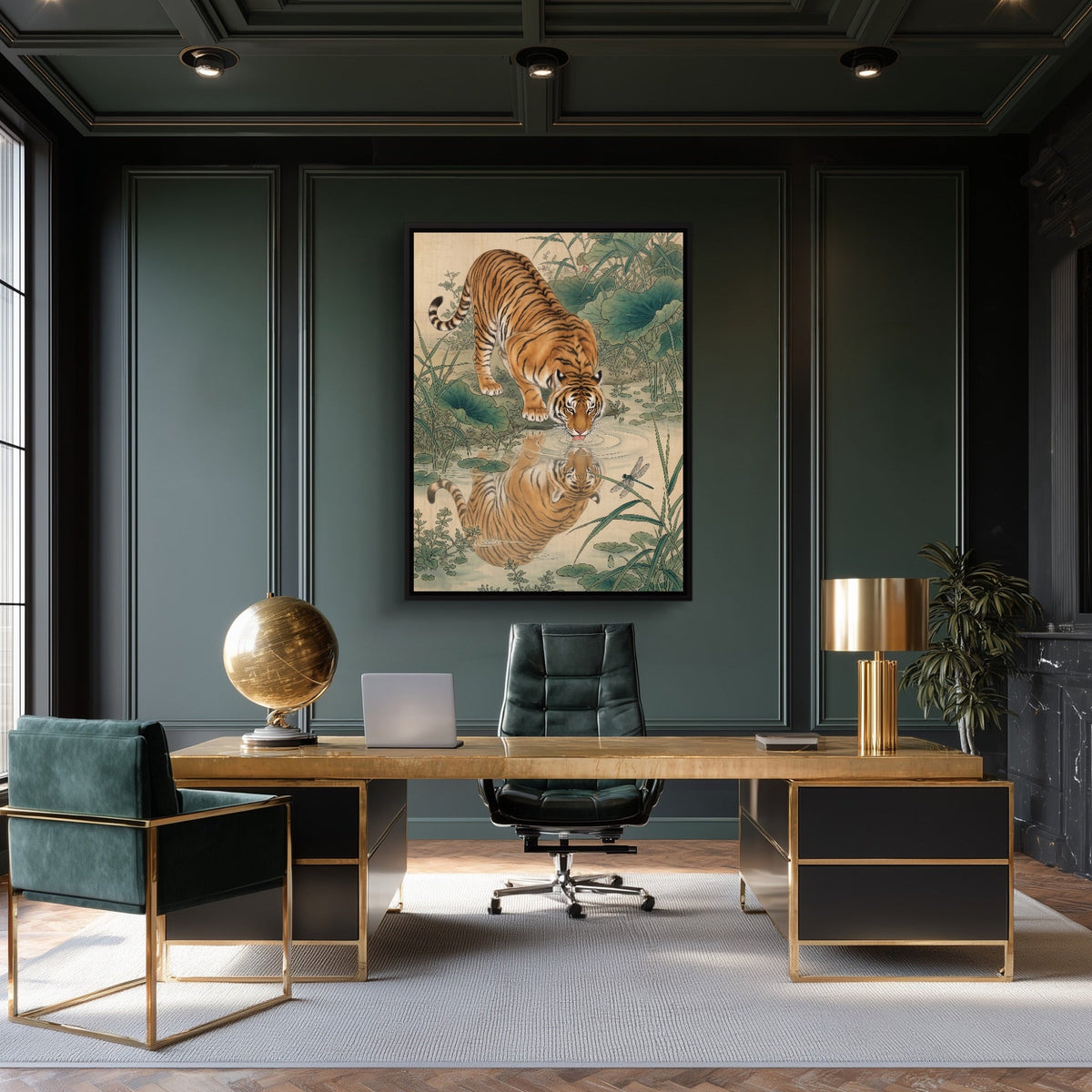 Tiger Gongbi - Luxury Wall Art