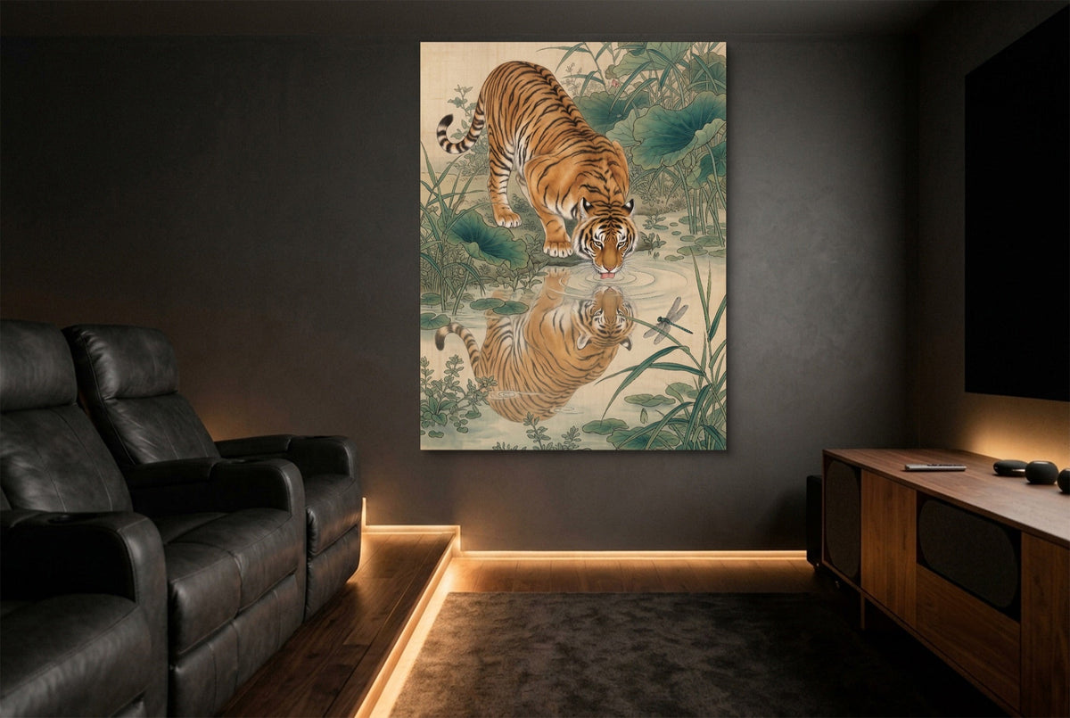 Tiger Gongbi - Luxury Wall Art