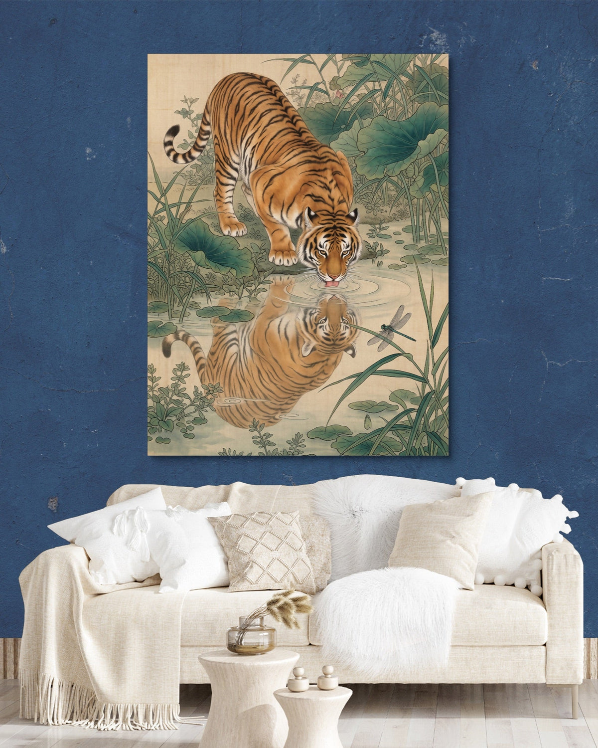 Tiger Gongbi - Luxury Wall Art