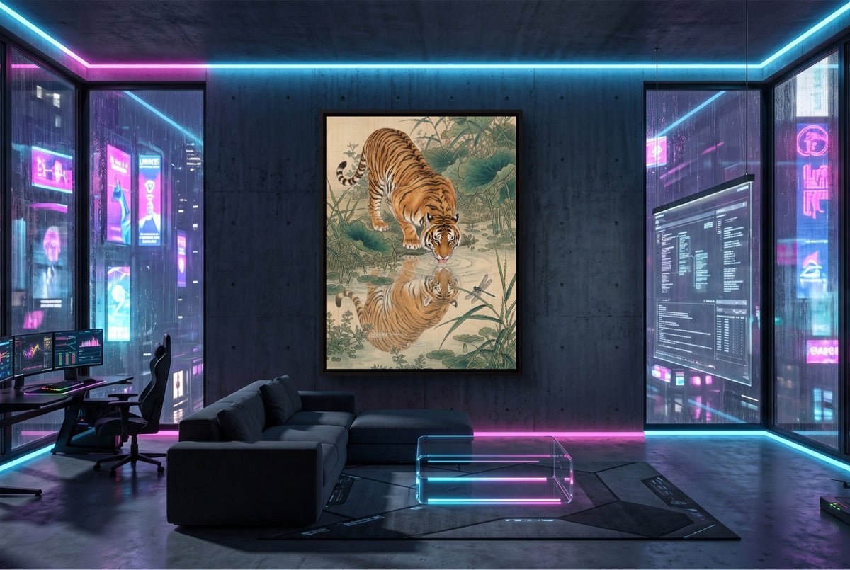Tiger Gongbi - Luxury Wall Art
