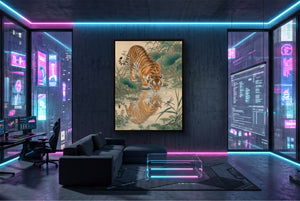 Tiger Gongbi - Luxury Wall Art