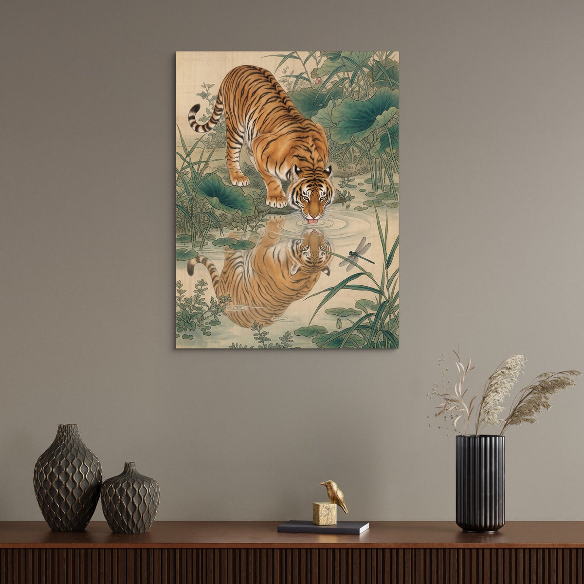 Tiger Gongbi - Luxury Wall Art