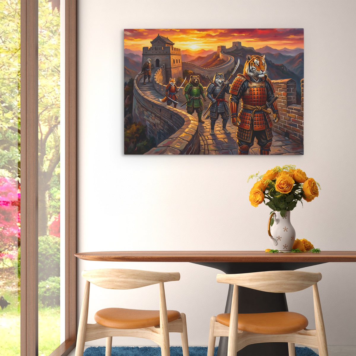 Tiger Great Wall — Tiger Great Wall Floral Dining Room   Landscape 106